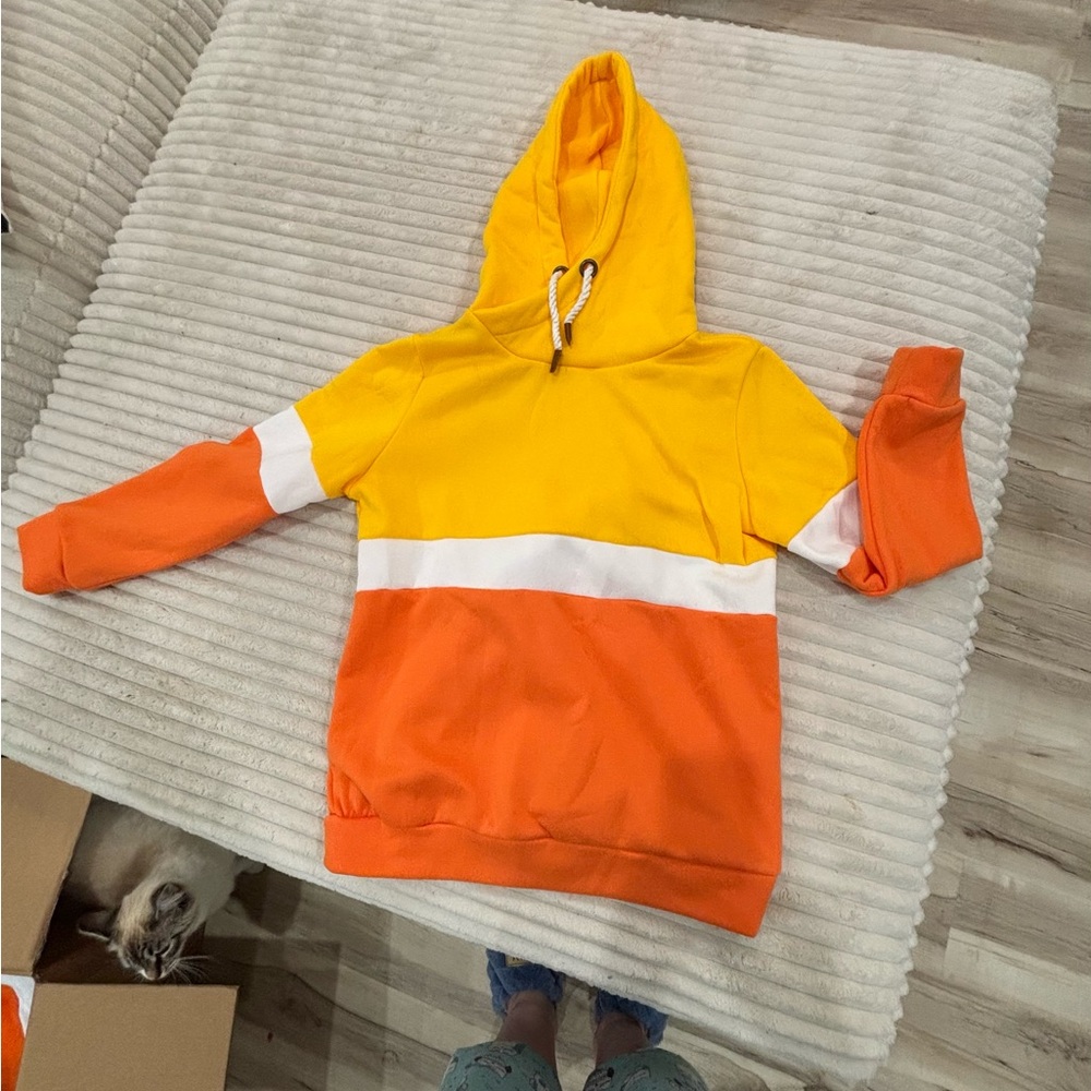 Colorblock Crewneck Sweater - Yellow and Orange Brand NEW Never Worn